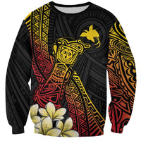 Personalized Papua New Guinea Sweatshirt Kundu Drum Carving Motifs LT7 Unisex Black - Polynesian Pride