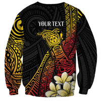 Personalized Papua New Guinea Sweatshirt Kundu Drum Carving Motifs LT7 - Polynesian Pride