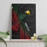 Personalized Papua New Guinea Canvas Wall Art Kundu Drum Motifs - Sepik Colors LT7 - Polynesian Pride