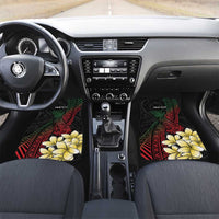 Personalized Papua New Guinea Car Mats Kundu Drum Motifs - Sepik Colors LT7 Set 2pcs - Front Black - Polynesian Pride