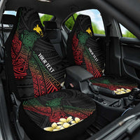 Personalized Papua New Guinea Car Seat Cover Kundu Drum Motifs - Sepik Colors