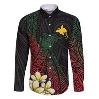 Personalized Papua New Guinea Family Matching Tank Maxi Dress and Hawaiian Shirt Kundu Drum Motifs - Sepik Colors