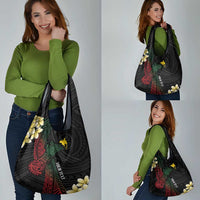 Personalized Papua New Guinea Grocery Bag Kundu Drum Motifs - Sepik Colors