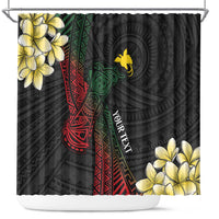 Personalized Papua New Guinea Shower Curtain Kundu Drum Motifs - Sepik Colors
