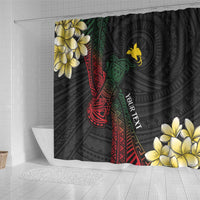 Personalized Papua New Guinea Shower Curtain Kundu Drum Motifs - Sepik Colors