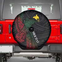 Personalized Papua New Guinea Spare Tire Cover Kundu Drum Motifs - Sepik Colors LT7 - Polynesian Pride