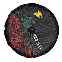 Personalized Papua New Guinea Spare Tire Cover Kundu Drum Motifs - Sepik Colors LT7 - Polynesian Pride