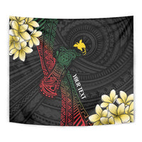 Personalized Papua New Guinea Tapestry Kundu Drum Motifs - Sepik Colors