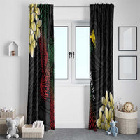 Personalized Papua New Guinea Window Curtain Kundu Drum Motifs - Sepik Colors LT7 - Polynesian Pride