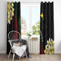 Personalized Papua New Guinea Window Curtain Kundu Drum Motifs - Sepik Colors LT7 - Polynesian Pride