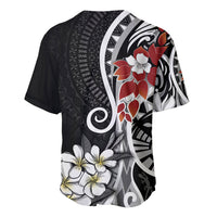Bula Fiji Tagimaucia Mix Plumeria Masi Tapa Baseball Jersey Black LT7 - Polynesian Pride