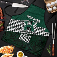 Hawaii Rainbow Warriors Alumni Custom Apron Kanaka Arrows Tropical Vibes LT7 Green - Polynesian Pride