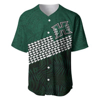 Hawaii Rainbow Warriors Alumni Custom Baseball Jersey Kanaka Arrows Tropical Vibes LT7 Green - Polynesian Pride
