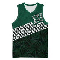 Hawaii Rainbow Warriors Alumni Custom Basketball Jersey Kanaka Arrows Tropical Vibes LT7 Unisex Green - Polynesian Pride