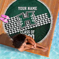 Hawaii Rainbow Warriors Alumni Custom Beach Blanket Kanaka Arrows Tropical Vibes LT7 - Polynesian Pride