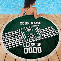 Hawaii Rainbow Warriors Alumni Custom Beach Blanket Kanaka Arrows Tropical Vibes LT7 - Polynesian Pride