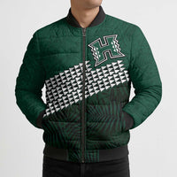 Hawaii Rainbow Warriors Alumni Custom Bomber Puffer Jacket Kanaka Arrows Tropical Vibes LT7 - Polynesian Pride