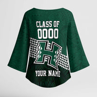 Hawaii Rainbow Warriors Alumni Custom Kimono Sleeve Blouse Kanaka Arrows Tropical Vibes LT7 - Polynesian Pride