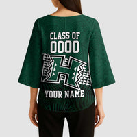 Hawaii Rainbow Warriors Alumni Custom Kimono Sleeve Blouse Kanaka Arrows Tropical Vibes LT7 - Polynesian Pride