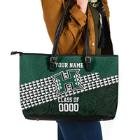 Hawaii Rainbow Warriors Alumni Custom Leather Tote Bag Kanaka Arrows Tropical Vibes LT7 - Polynesian Pride