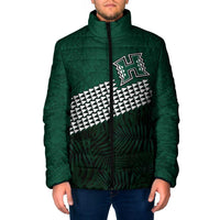 Hawaii Rainbow Warriors Alumni Custom Padded Jacket Kanaka Arrows Tropical Vibes LT7 Men Green - Polynesian Pride