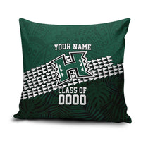 Hawaii Rainbow Warriors Alumni Custom Pillow Cover Kanaka Arrows Tropical Vibes LT7 Green - Polynesian Pride