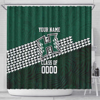 Hawaii Rainbow Warriors Alumni Custom Shower Curtain Kanaka Arrows Tropical Vibes LT7 - Polynesian Pride