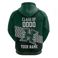 Hawaii Rainbow Warriors Alumni Custom Zip Hoodie Kanaka Arrows Tropical Vibes LT7 - Polynesian Pride