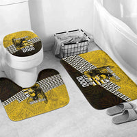 Hawaii Nanakuli High Alumni Custom Bathroom Set Kanaka Arrows Tropical Vibes LT7 Mat Set Only (3 pcs) One Size Yellow Black - Polynesian Pride
