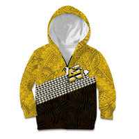 Hawaii Nanakuli High Alumni Custom Kid Hoodie Kanaka Arrows Tropical Vibes LT7 Zip Hoodie Yellow Black - Polynesian Pride