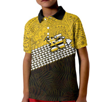 Hawaii Nanakuli High Alumni Custom Kid Polo Shirt Kanaka Arrows Tropical Vibes LT7 Kid Yellow Black - Polynesian Pride