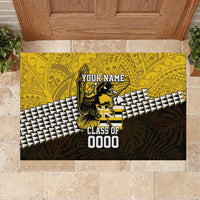 Hawaii Nanakuli High Alumni Custom Rubber Doormat Kanaka Arrows Tropical Vibes LT7 Yellow Black - Polynesian Pride