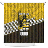 Hawaii Nanakuli High Alumni Custom Shower Curtain Kanaka Arrows Tropical Vibes LT7 Yellow Black - Polynesian Pride