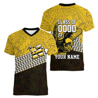 Hawaii Nanakuli High Alumni Custom Women V-Neck T-Shirt Kanaka Arrows Tropical Vibes LT7 - Polynesian Pride