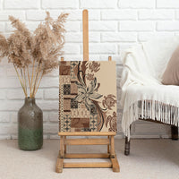 Talofa Samoa Mamanu Siapo Mix Malu Canvas Wall Art Classic Beige Frangipani and Turtles LT7 - Polynesian Pride