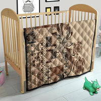 Talofa Samoa Mamanu Siapo Mix Malu Quilt Classic Beige Frangipani and Turtles LT7 - Polynesian Pride