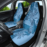 Talofa Samoa Mamanu Siapo Mix Malu Car Seat Cover Cool Blue Frangipani and Turtles