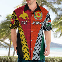 Personalised Papua New Guinea Mix Penama Hawaiian Shirt Tribal Patterns Half-Half Style LT7 - Polynesian Pride