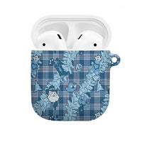 Blue Palaka Hawaii Cowboy Christmas AirPods Case Paniolo Mix Maile Lei LT7 Blue - Polynesian Pride