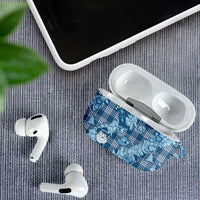 Blue Palaka Hawaii Cowboy Christmas AirPods Case Paniolo Mix Maile Lei LT7 - Polynesian Pride