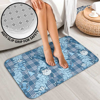 Blue Palaka Hawaii Cowboy Christmas Bathroom Set Paniolo Mix Maile Lei - Polynesian Pride