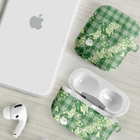 Green Palaka Hawaii Cowboy Christmas AirPods Case Paniolo Mix Maile Lei LT7 - Polynesian Pride
