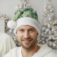 Green Palaka Hawaii Cowboy Christmas Santa Hat Paniolo Mix Maile Lei - Polynesian Pride