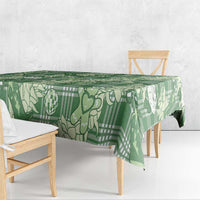 Green Palaka Hawaii Cowboy Christmas Tablecloth Paniolo Mix Maile Lei LT7 - Polynesian Pride