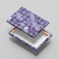 Purple Palaka Hawaii Cowboy Christmas Canvas Wall Art Paniolo Mix Maile Lei - Polynesian Pride