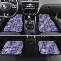 Purple Palaka Hawaii Cowboy Christmas Car Mats Paniolo Mix Maile Lei - Polynesian Pride
