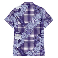 Purple Palaka Hawaii Cowboy Christmas Family Matching Summer Maxi Dress and Hawaiian Shirt Paniolo Mix Maile Lei - Polynesian Pride