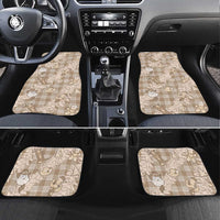 Khaki Palaka Hawaii Cowboy Christmas Car Mats Paniolo Mix Maile Lei - Polynesian Pride