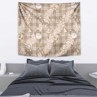 Khaki Palaka Hawaii Cowboy Christmas Tapestry Paniolo Mix Maile Lei - Polynesian Pride