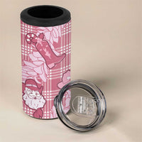 Pink Palaka Hawaii Cowboy Christmas 4 in 1 Can Cooler Tumbler Paniolo Mix Maile Lei - Polynesian Pride